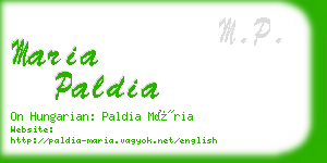 maria paldia business card